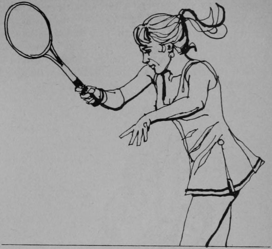 Minh họa kỹ thuật Rod Laver Mẹo #73: DUỖI TAY CÒN LẠI RA ĐỂ GIỮ THĂNG BẰNG CƠ THỂ