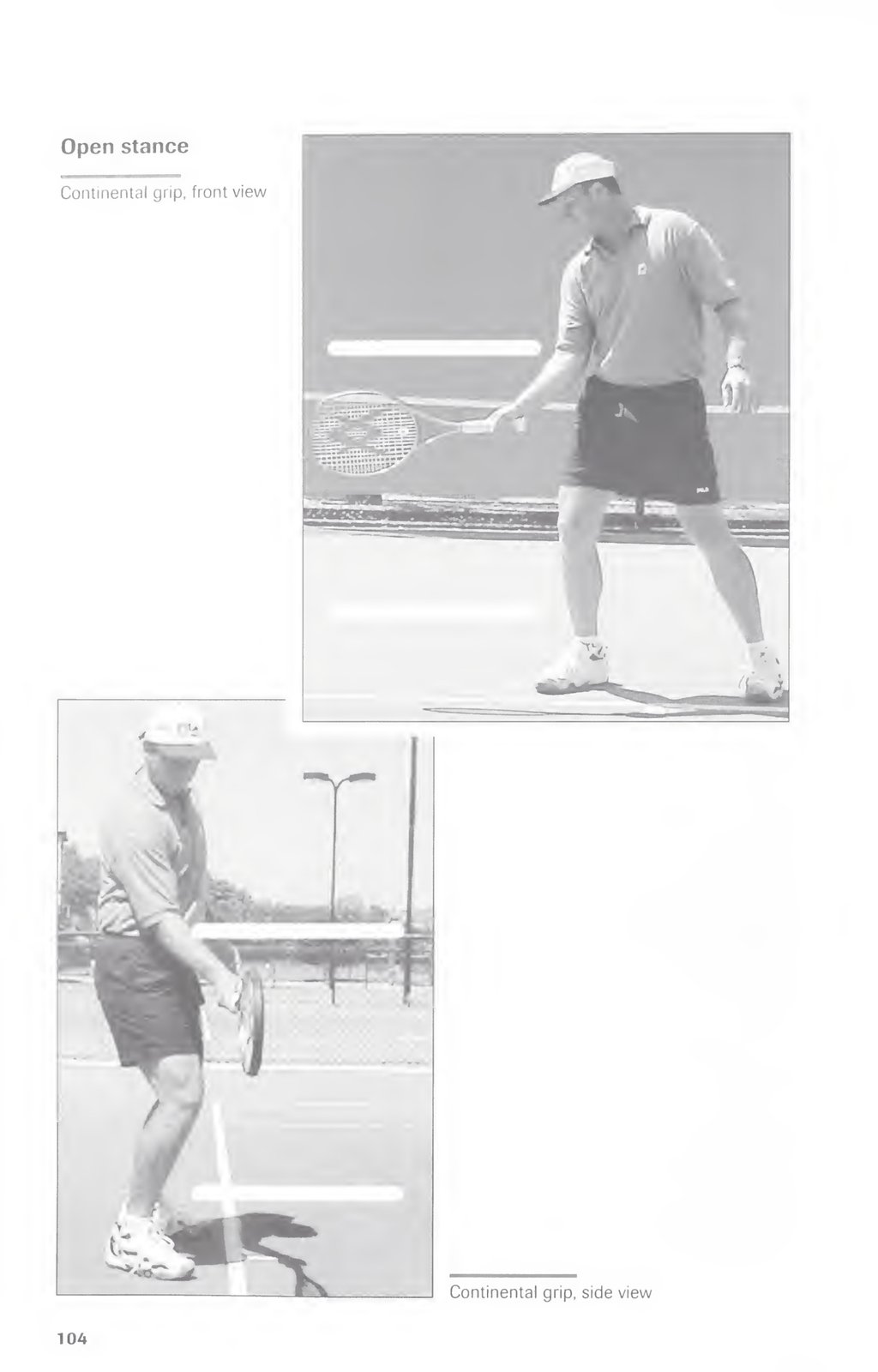 Các tư thế đứng và kiểu cầm vợt hiện đại theo giáo trình Bollettieri