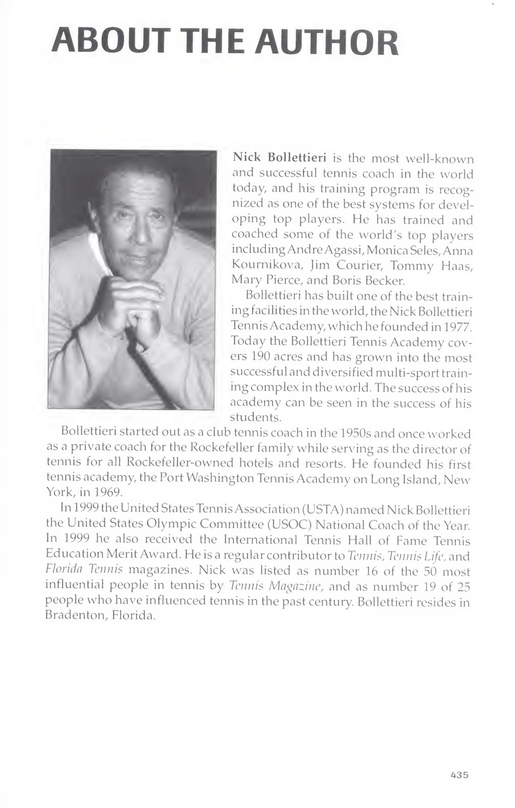 Nick Bollettieri cùng thế hệ học trò vô địch Grand Slam
