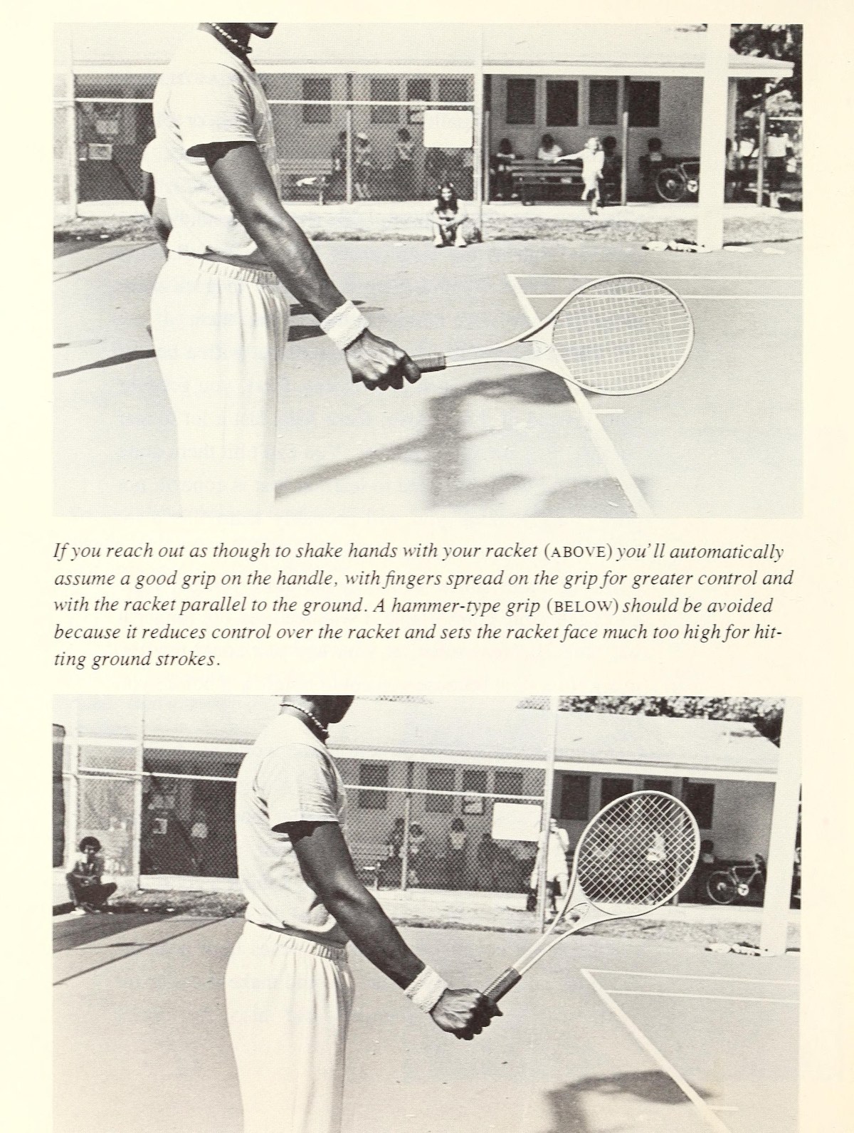 Arthur Ashe hướng dẫn cách cầm vợt và tư thế thủ sẵn sàng