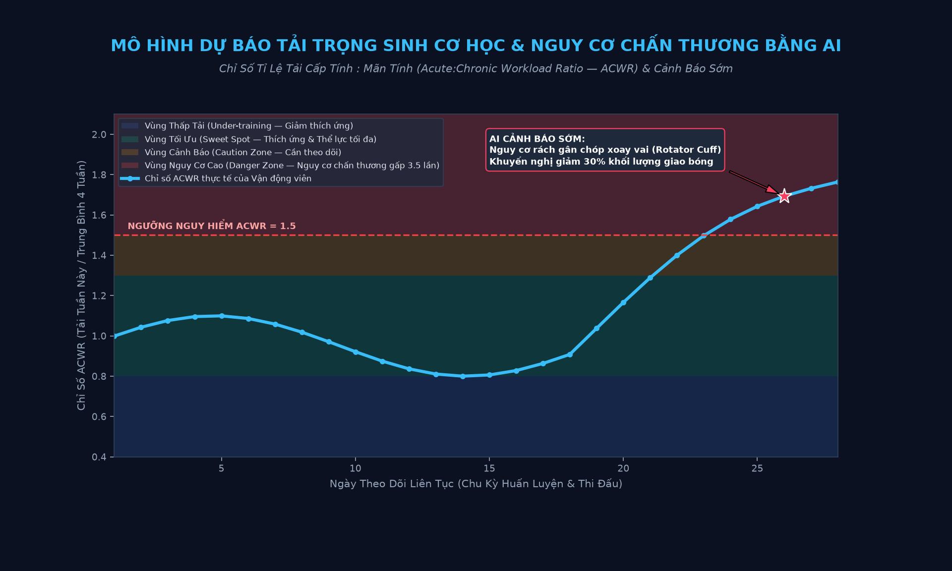 Mô hình tỷ lệ tải trọng cấp/mãn tính ACWR