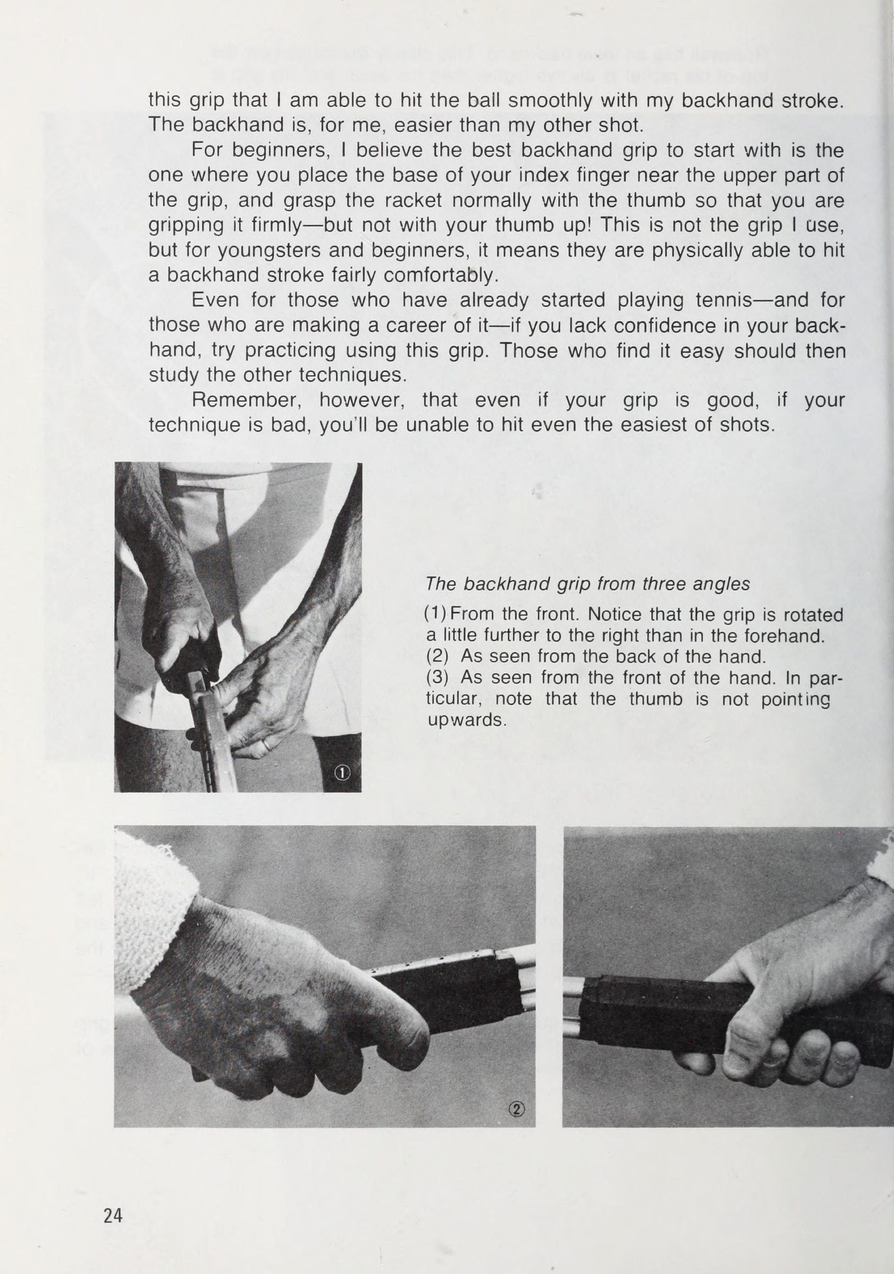 Kiểu cầm vợt trái tay Eastern Backhand Grip