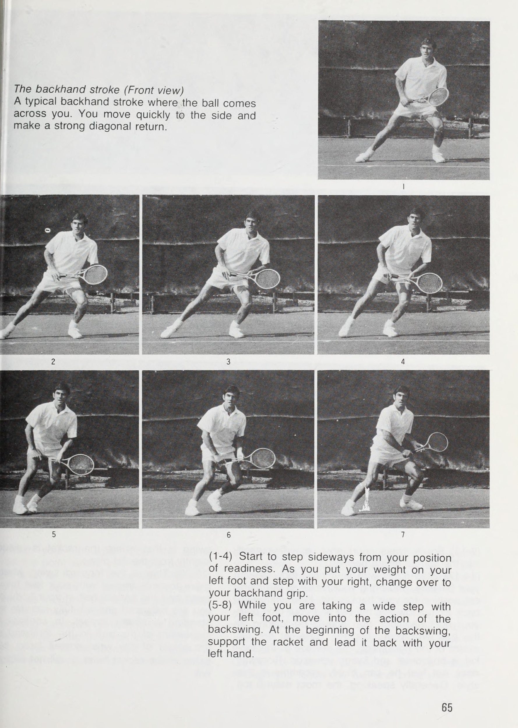 Cú Backhand Slice huyền thoại của Ken Rosewall nhìn chính diện
