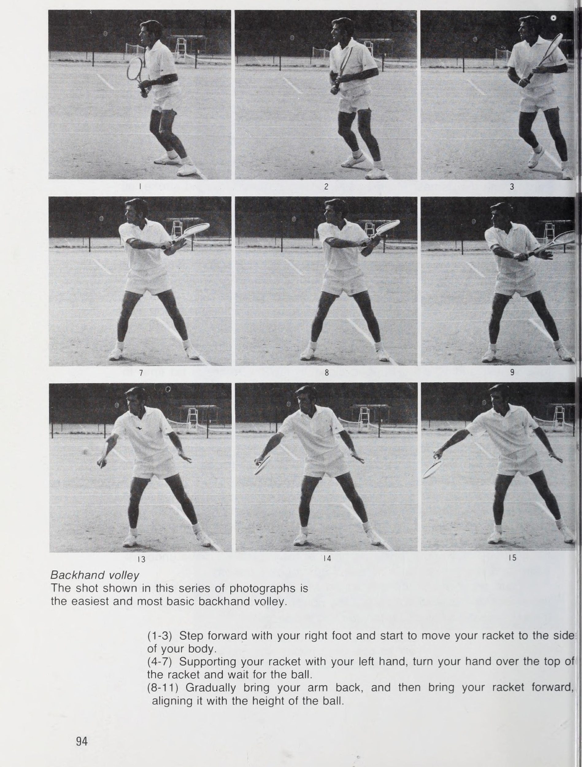Chuỗi động tác cú bắt lưới trái tay Backhand Volley