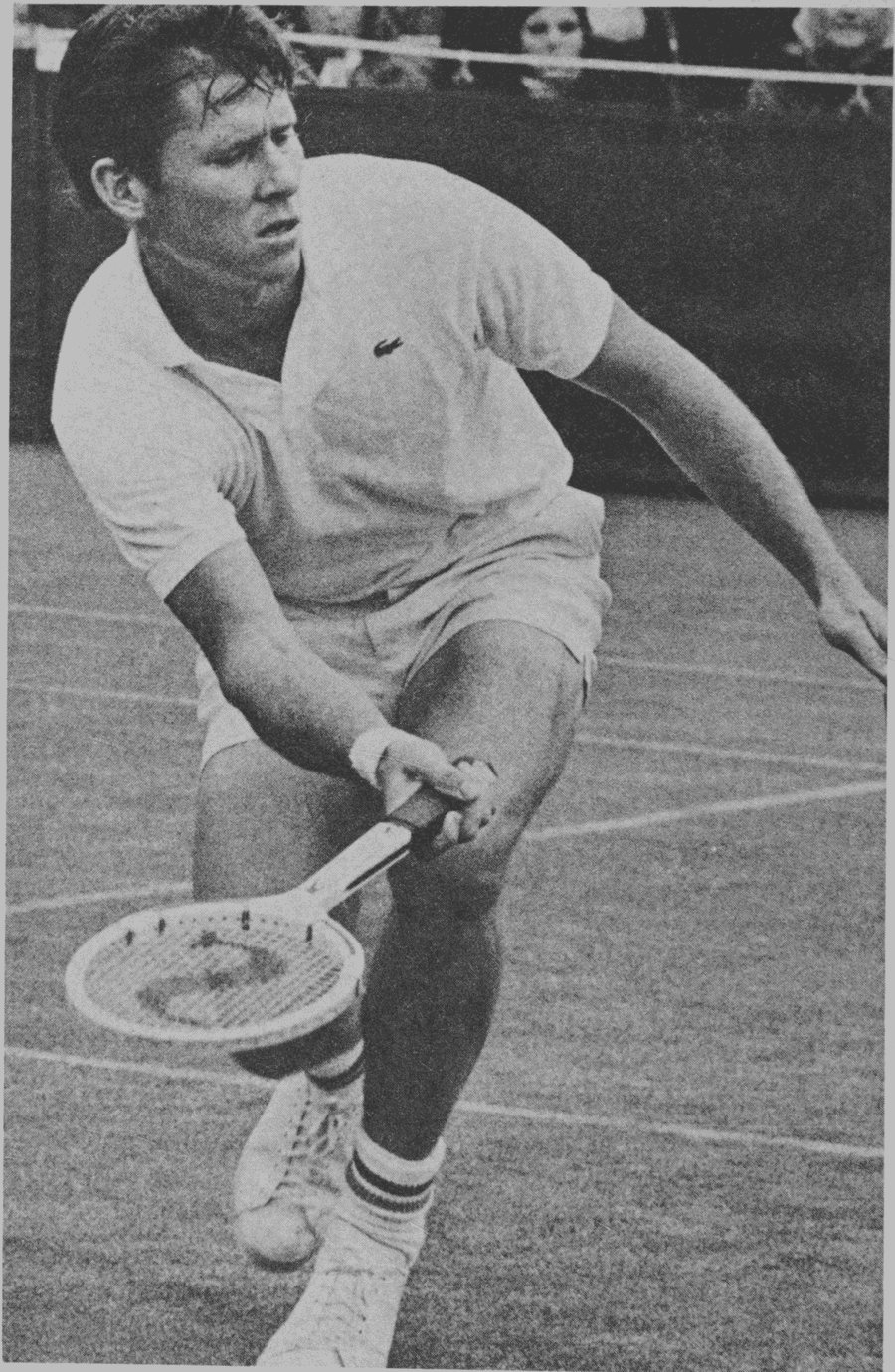 Dennis Ralston lives his whole life aggressively; even his walk is bold, and his tennis game dynamic.