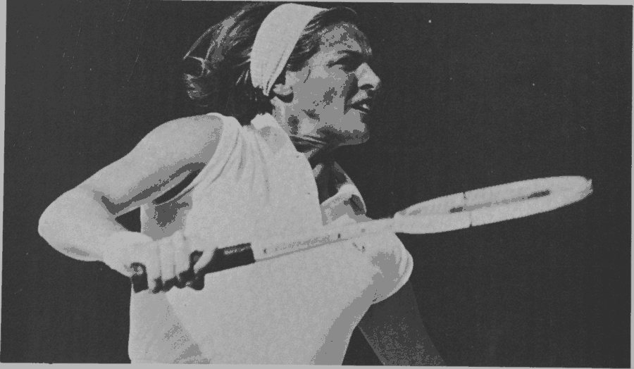Margaret Court dominates any game by her very presence and great physical strength.