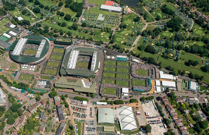 Quần thể sân cỏ All England Club tại giải Vô địch Wimbledon London