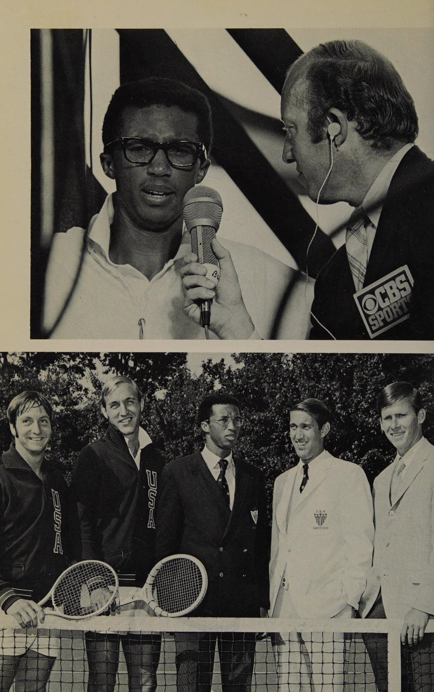 Arthur Ashe trên sân tập