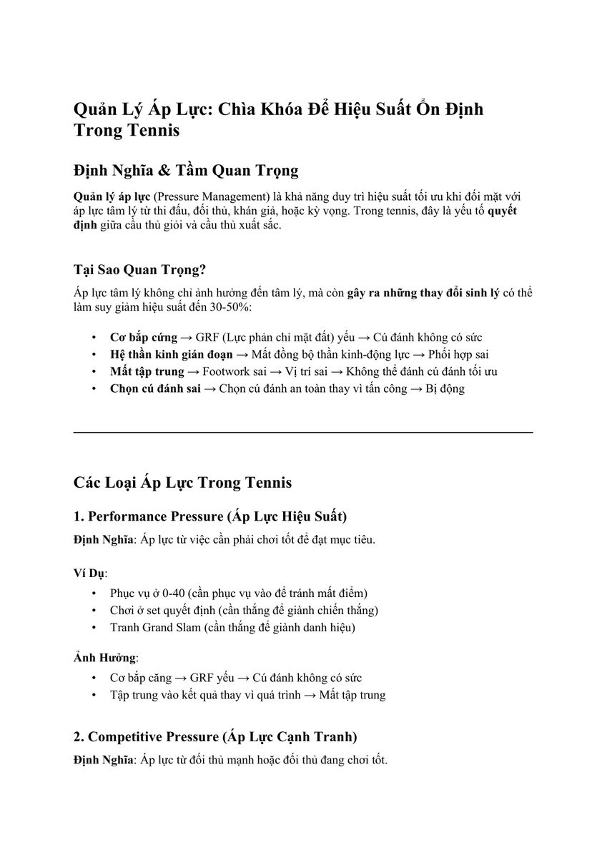Bìa sách Quản Lý Áp Lực Trong Tennis Tennis Future Lab
