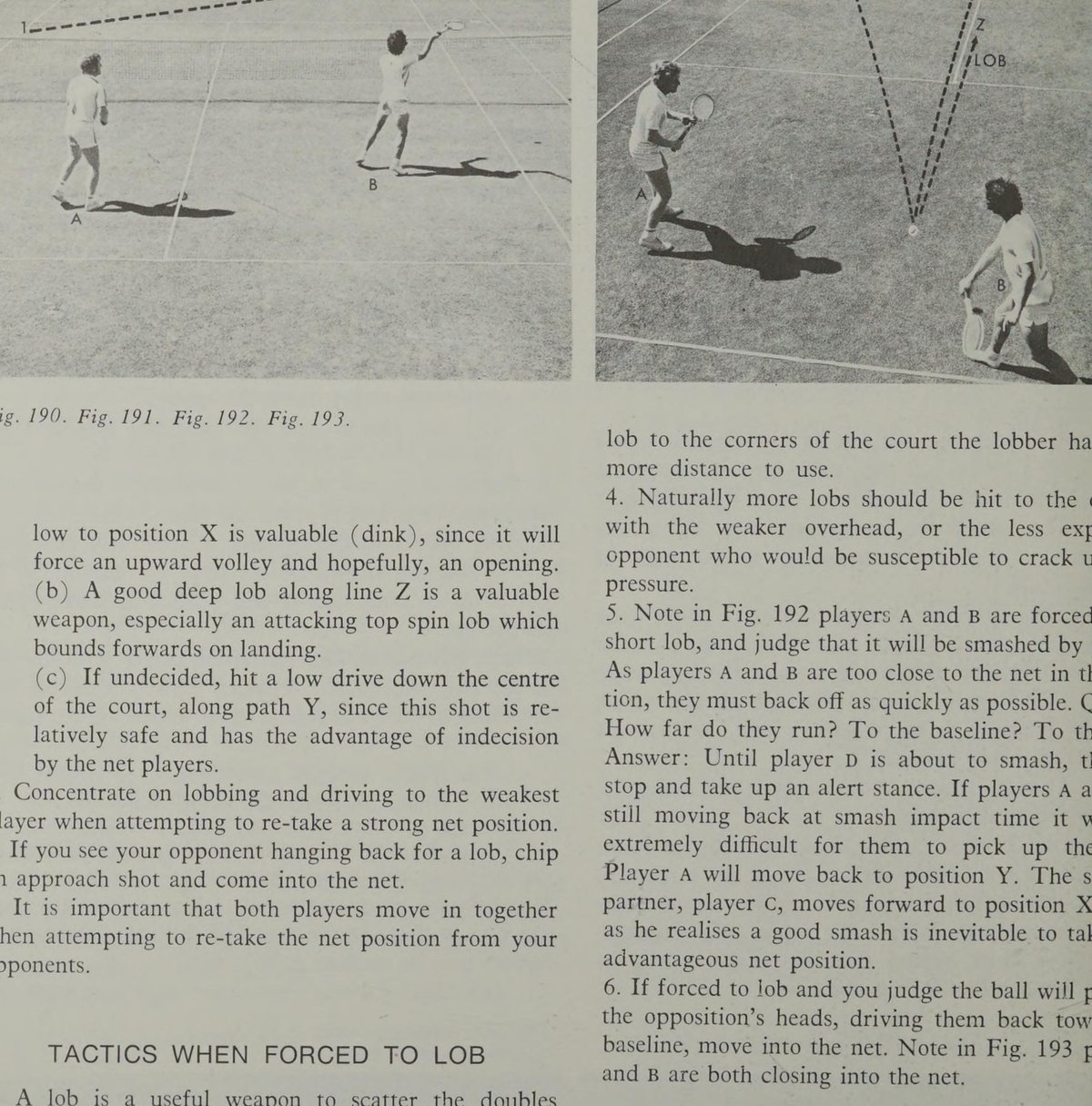 Hình 190-193: Các biến thể vị trí trên lưới và chiến thuật đánh đôi hiện đại.